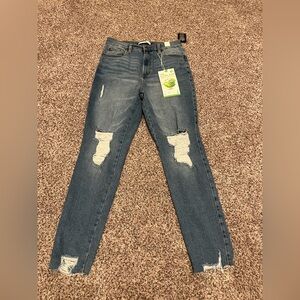 Celebrity Pink Blue Ripped Skinny Jeans